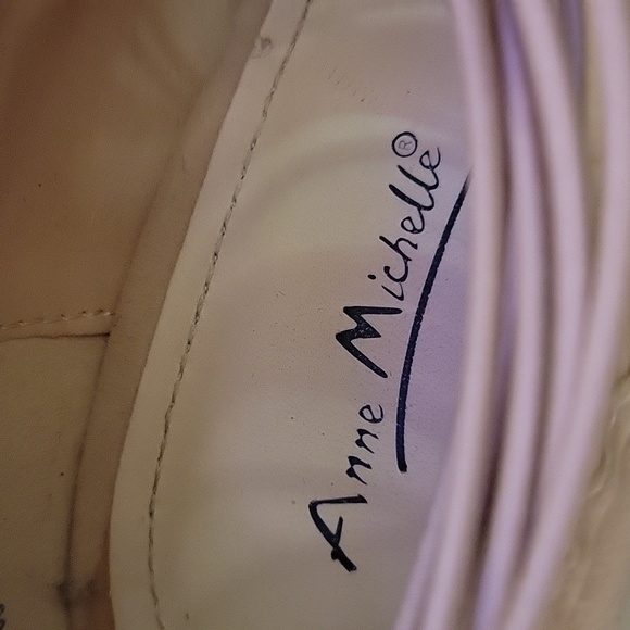 Anne Michelle Real Love Tan Faux Suede Back Zip Platform High Heels Size 8.5M - Picture 8 of 9